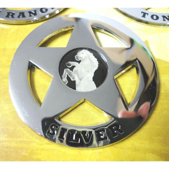Disney Set (4) Lone Ranger Tonto Police / SHERIFF BADGE PIN SET Limited Edition! - Picture 5 of 9